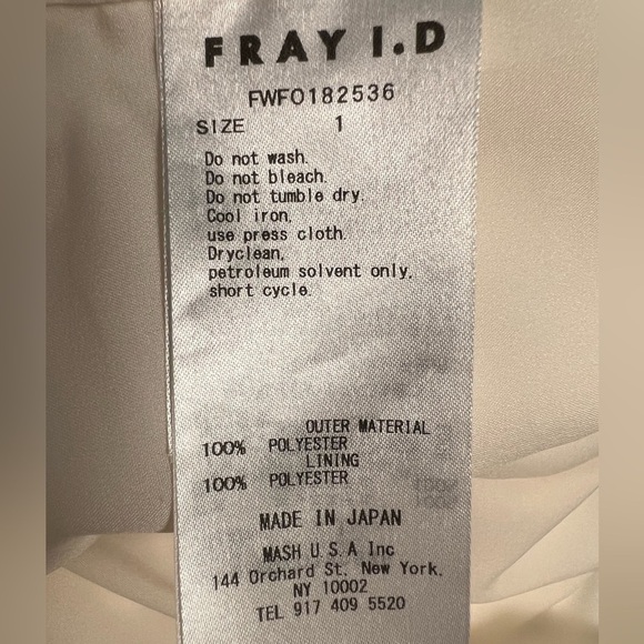 FRAY I.D | Evening Dress White/Ivory Sz 2 - Picture 8 of 9